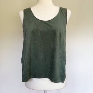 Miami Suede Tank Top, Sage Green